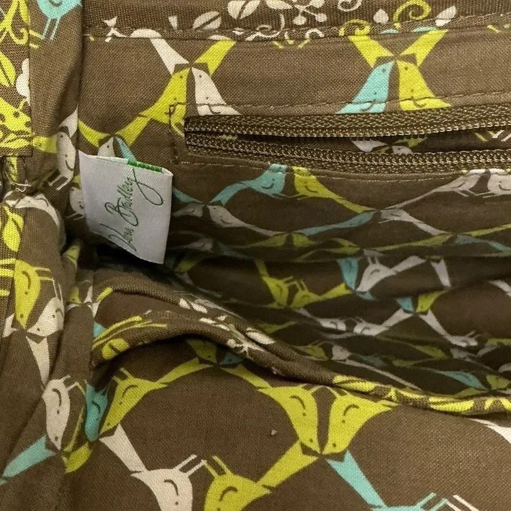 Vera Bradley Alice Kiss Lock Bag Sitting in a Tree Blue Bird Retired Print